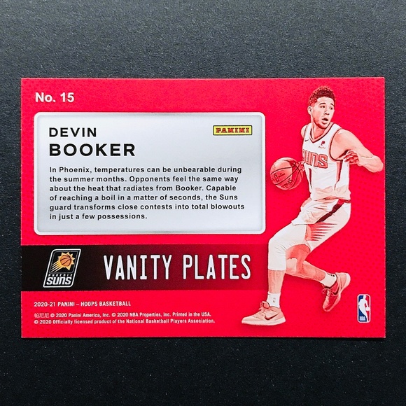 Devin Booker - 2020-21 Hoops Vanity Plates #15 - Picture 2 of 2